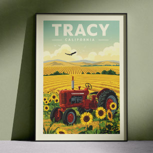 Affiche Tracy Californie vintage