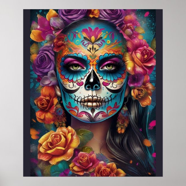 Affiche Tradition d'acceptation : Femme dans le maquillage (Devant)