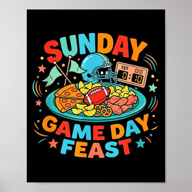 Affiche Tradition de festin du dimanche de match (Devant)