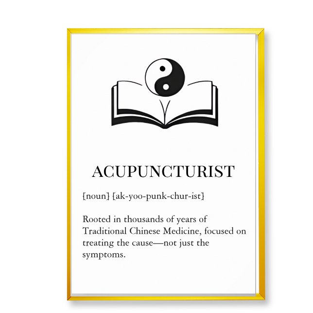 Affiche Traditional TCM Wall Art for Acupuncturist (Acupucture clinic wall decor art,  acupuncture wall chart)