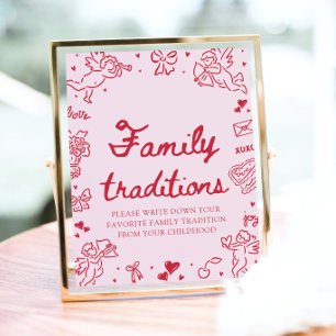 Affiche Traditions familiales de la baby shower de la Sain