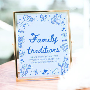 Affiche Traditions familiales pour une baby shower de la S