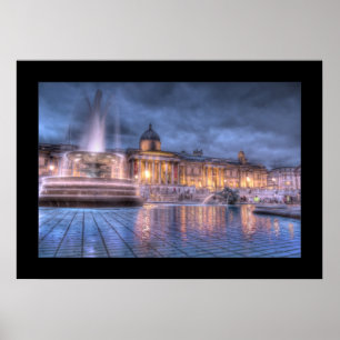 Affiche Trafalgar Carré, Londres (frontière) Imprimer