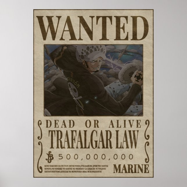 Affiche TRAFALGAR LAW Une pièce recherchée (Devant)