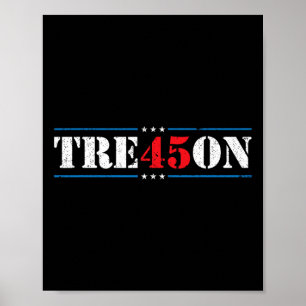 Affiche Trahison 45 2020 Élections anti-Trump Démocrate Ca