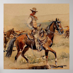 Affiche « Trail Drive » 2 Art occidental par Edward Borei