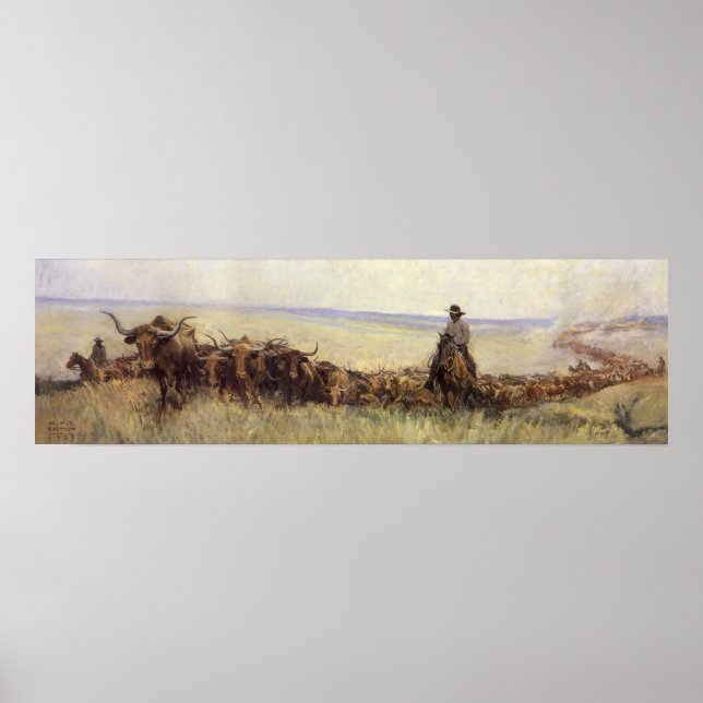 Affiche Trail Herd to Wyoming by WHD Koerner (Devant)