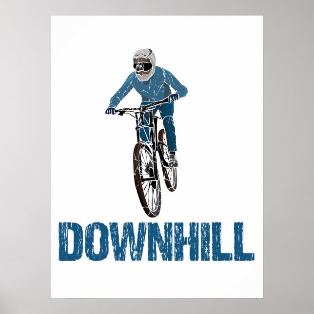 Affiche Trail Mountain Biker Downhill (Devant)