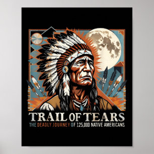 Affiche Trail Of Tears Memorial Amérindien