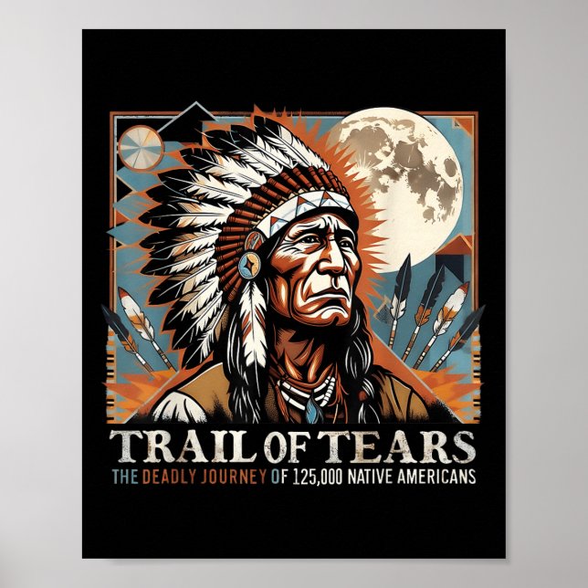 Affiche Trail Of Tears Memorial Amérindien (Devant)
