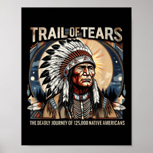 Affiche Trail Of Tears Memorial Amérindien
