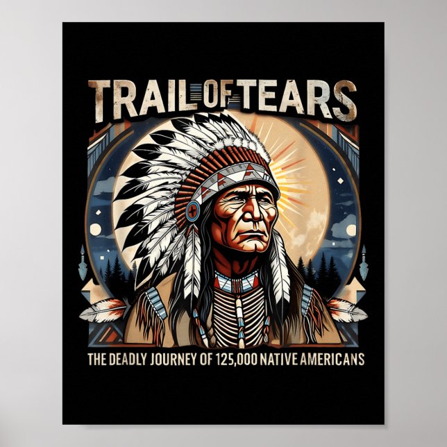 Affiche Trail Of Tears Memorial Amérindien (Devant)