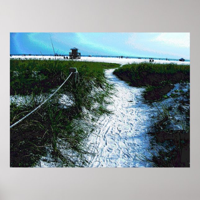 Affiche Trail vers la superbe plage de Siesta Keys (Devant)