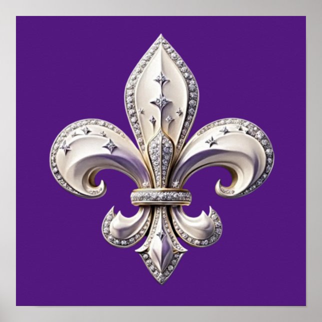 Affiche Trails I Travel Fleur De Lis Design (Devant)