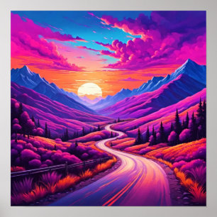 Affiche Trails I Travel Miles Design