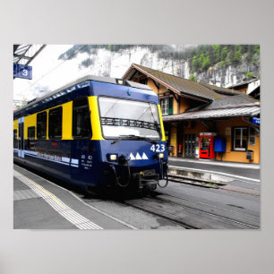Affiche Train à bahn Berner Oberland
