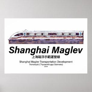Affiche Train à sustentation magnétique à grande vitesse d