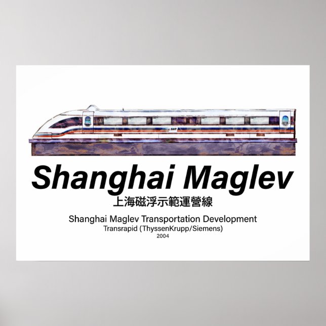 Affiche Train à sustentation magnétique à grande vitesse d (Devant)