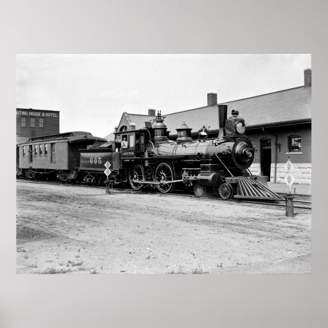Affiche Train à Tracy, Minnesota, début des années 1900 (Devant)