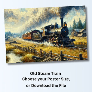 Affiche Train à vapeur