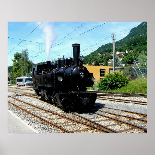 Affiche Train à vapeur à Blonay (Devant)