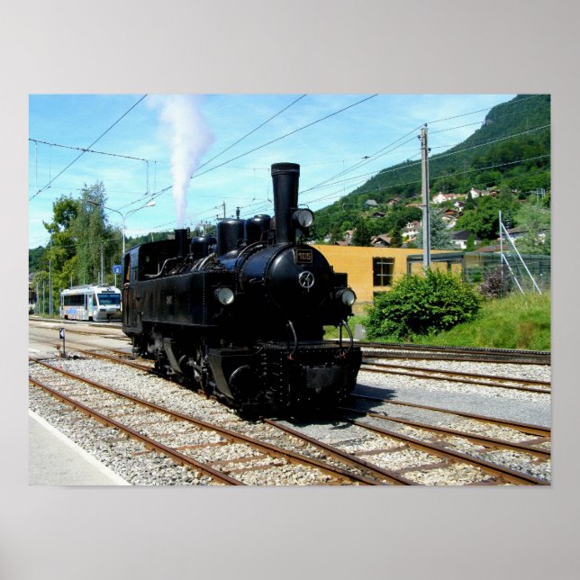 Affiche Train à vapeur à Blonay (Devant)