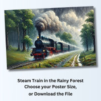 Train à vapeur dans la forêt pluviale, chemin de f