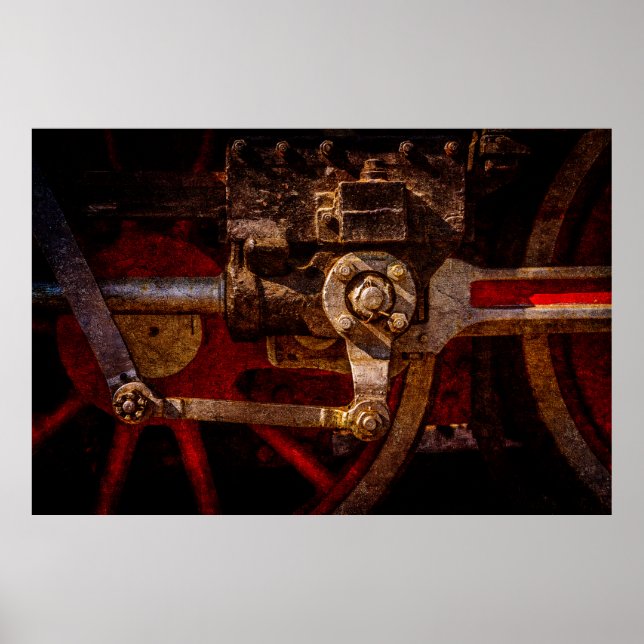 Affiche train à vapeur vintage (Devant)