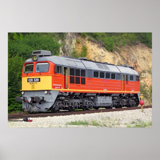 Affiche Train automobile hongrois M62 diesel (Devant)