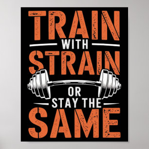 Affiche Train Avec Soudure - Motivation Fitness Muscle