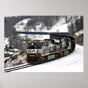 Affiche Train de charbon d'hiver