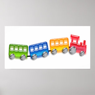 Affiche Train de jouets