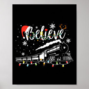 Affiche Train de Noël Christmas Believe Polar Express Xm