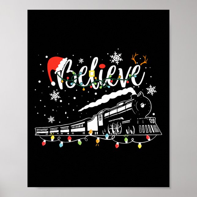 Affiche Train de Noël Christmas Believe Polar Express Xm (Devant)