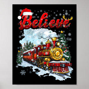 Affiche Train de Noël Croire Express polaire Xm