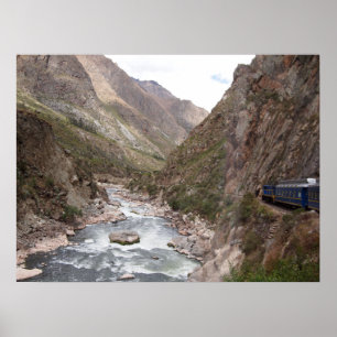 Affiche Train de rail d'Inca à l'affiche de Machu Picchu