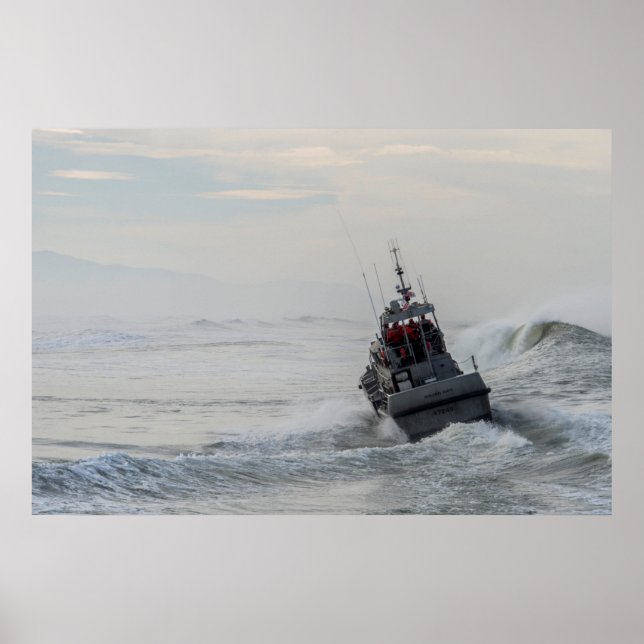 Affiche Train d'équipage de la Garde côtière en haut Surf (Devant)