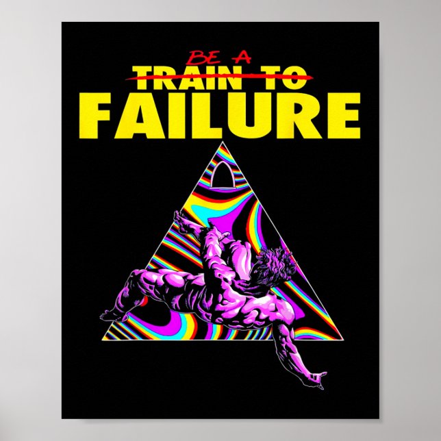 Affiche Train Drôle À Échec Pesage Bodybuilding (Devant)