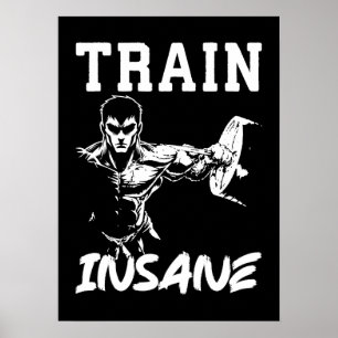Affiche Train fou - Anime Bodybuilding Gym entraînement