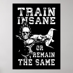 Affiche Train fou - Gym entraînement Motivationnel