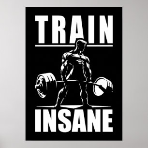 Affiche Train fou - Gymnase Motivationnelle, Fitness d'ent