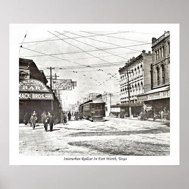 Affiche Train interurbain en centre-ville de Fort Worth, T (Devant)