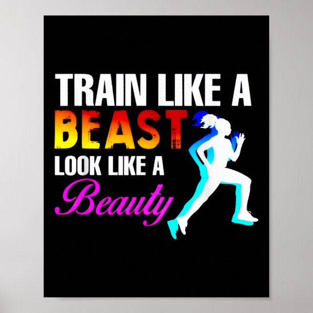 Affiche Train Like A Look Like A Beauty Fitness  (Devant)
