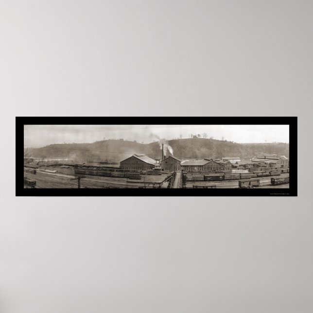 Affiche Train Lynchburg VA Photo 1909 (Devant)