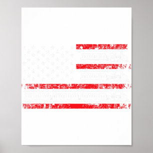 Affiche Train Modèle Locomotive Drapeau Patriotique Usa Mo