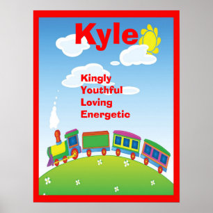 Affiche Train Railroad Boys N'Importe Quel Nom Art Décor D