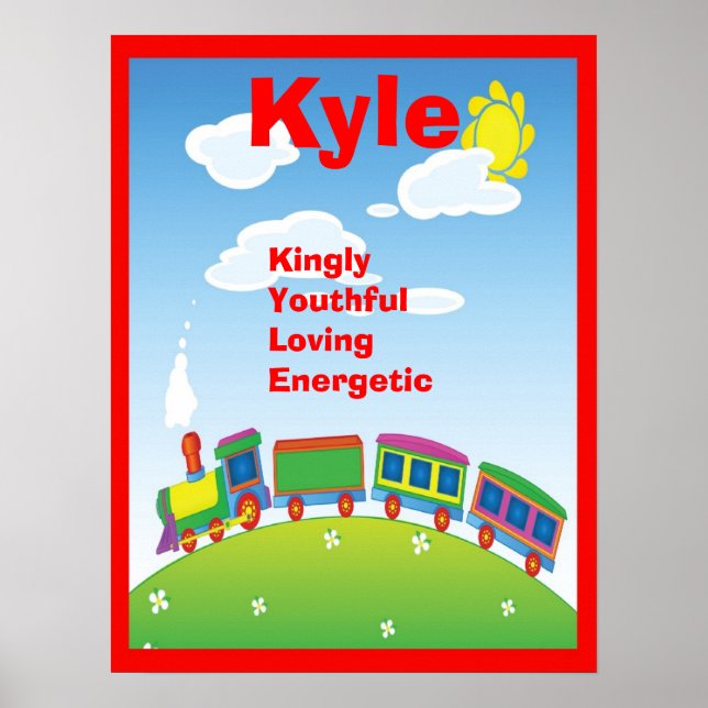 Affiche Train Railroad Boys N'Importe Quel Nom Art Décor D (Devant)