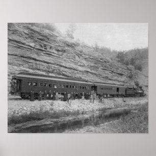 Affiche Train sur Burlington et le Missouri