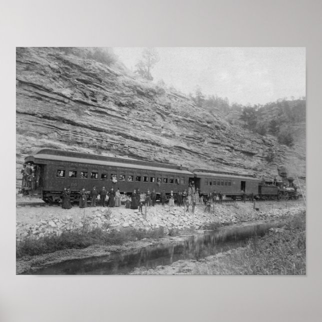 Affiche Train sur Burlington et Missouri (Devant)