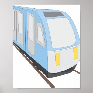 Affiche Train sur rail